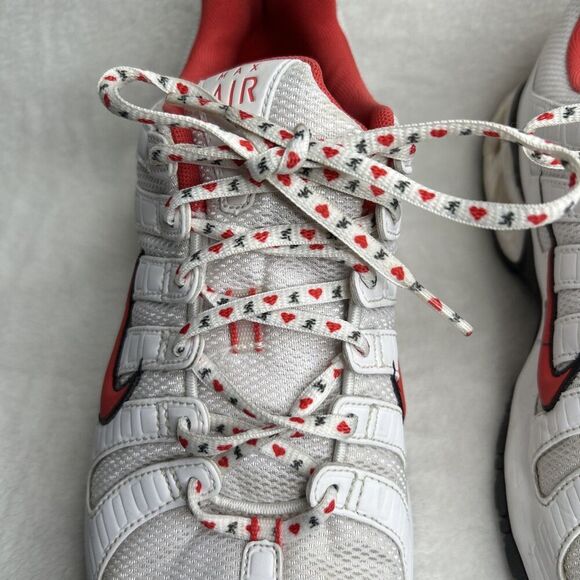 Nike Max Air Running Shoe White Red Hearts On Laces Women’s Size 10 - Picture 5 of 12
